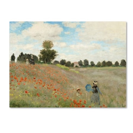 Claude Monet 'Wild Poppies Near Argenteuil' Canvas Art,24x32